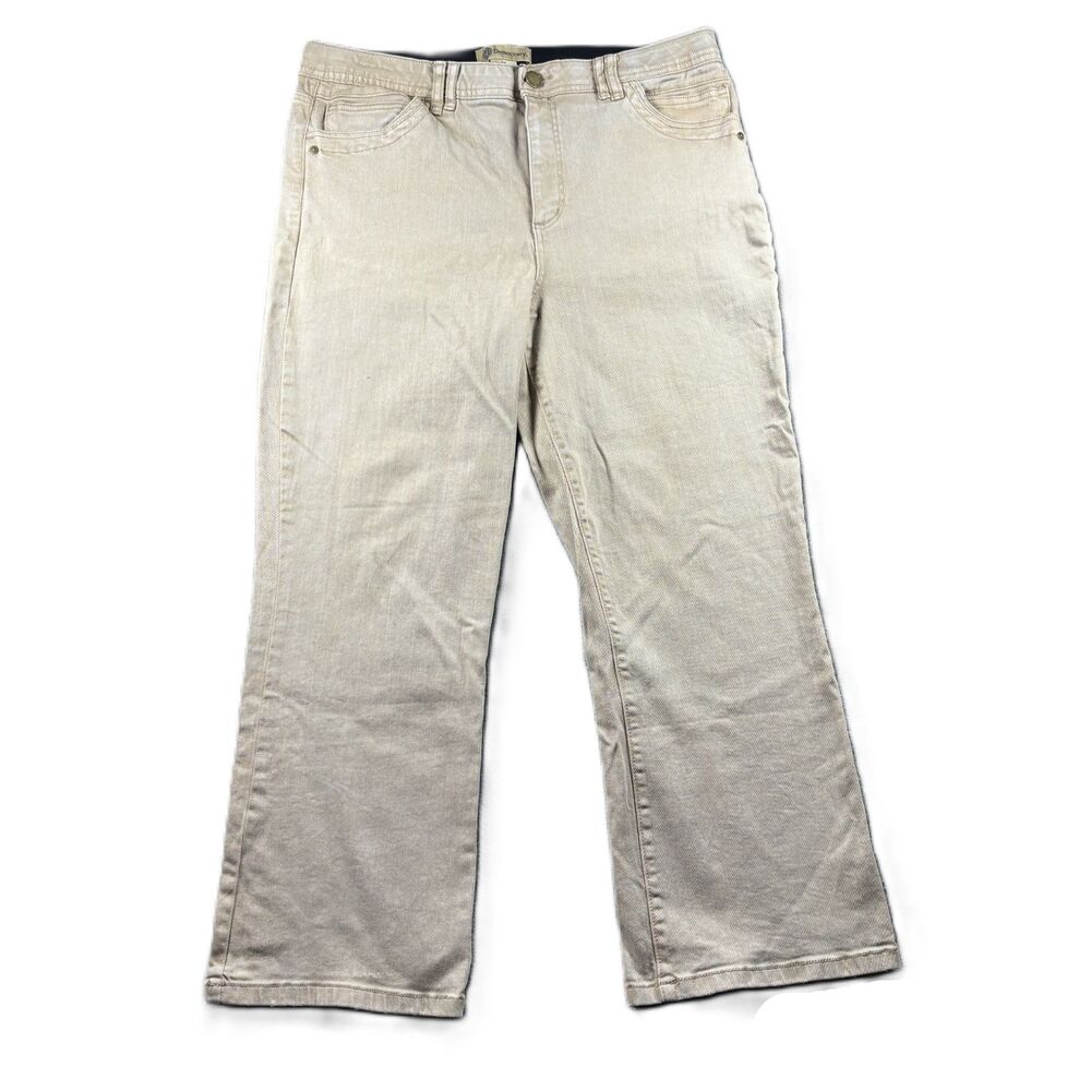 Democracy Women Jeans Ab-technology Bootcut Pants Khaki Tan Size 16 P115